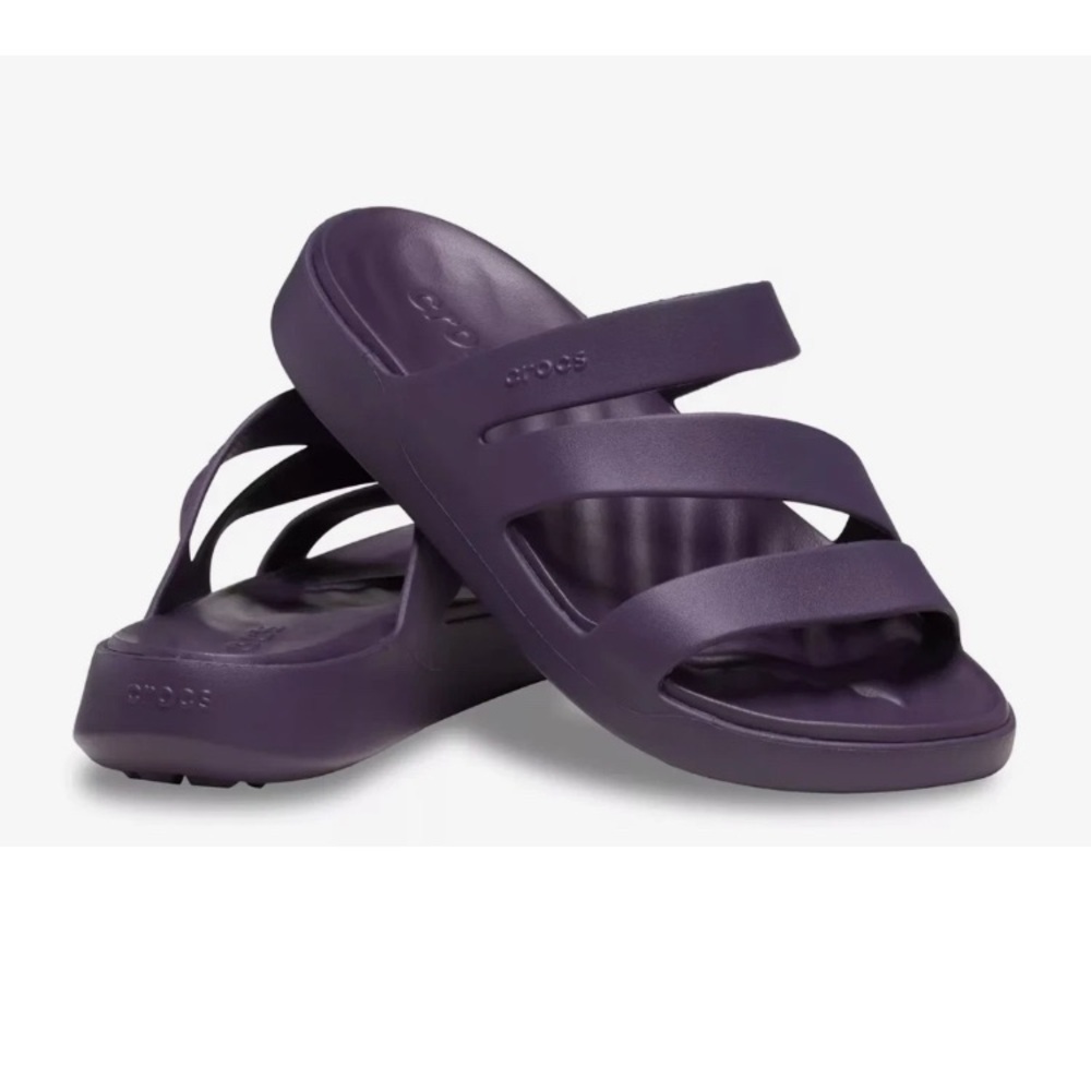 CROCS Getaway Strappy Women Slip-On Sandals - Dark Iris Size 6 NEW